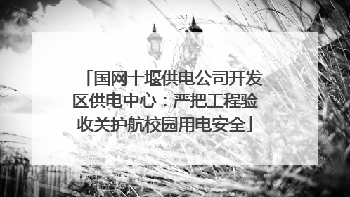 国网十堰供电公司开发区供电中心：严把工程验收关护航校园用电安全