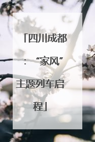 四川成都：“家风”主题列车启程