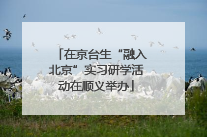 在京台生“融入北京”实习研学活动在顺义举办
