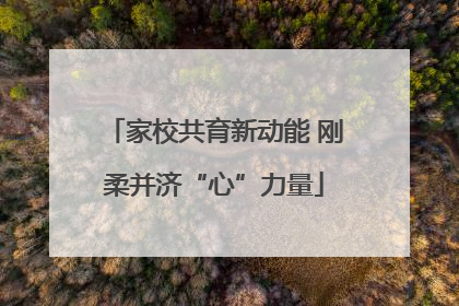 家校共育新动能 刚柔并济“心”力量