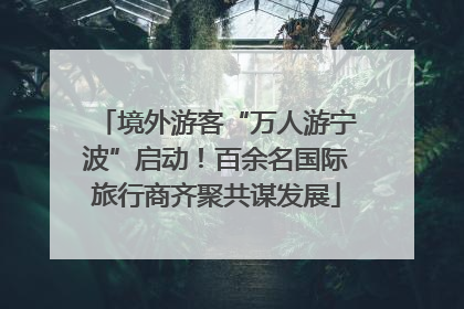 境外游客“万人游宁波”启动！百余名国际旅行商齐聚共谋发展