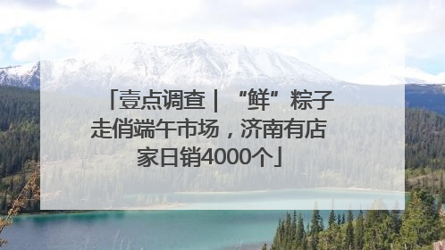 壹点调查｜“鲜”粽子走俏端午市场，济南有店家日销4000个