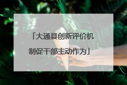 大通县创新评价机制促干部主动作为