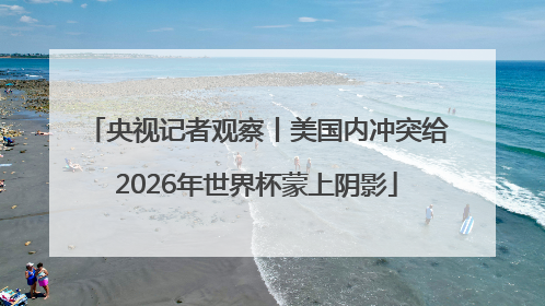 央视记者观察丨美国内冲突给2026年世界杯蒙上阴影
