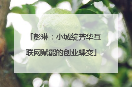 彭琳：小城绽芳华互联网赋能的创业蝶变