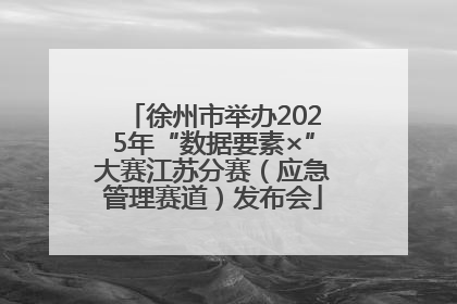 徐州市举办2025年“数据要素×”大赛江苏分赛（应急管理赛道）发布会