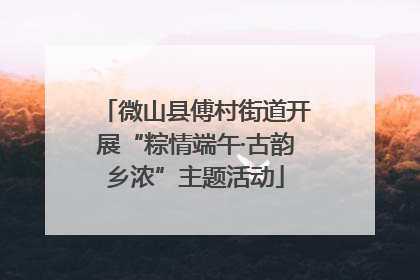 微山县傅村街道开展“粽情端午·古韵乡浓”主题活动
