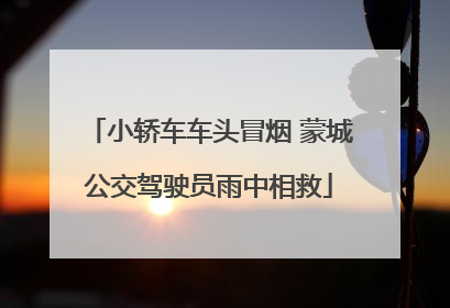 小轿车车头冒烟 蒙城公交驾驶员雨中相救