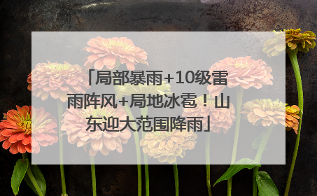 局部暴雨+10级雷雨阵风+局地冰雹！山东迎大范围降雨