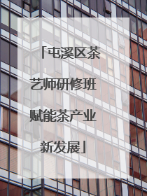 屯溪区茶艺师研修班赋能茶产业新发展