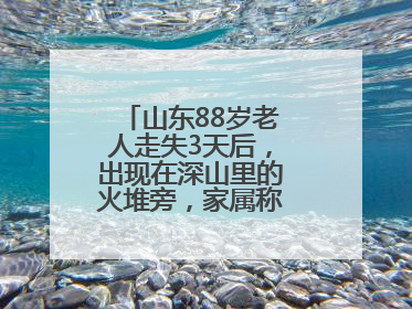 山东88岁老人走失3天后，出现在深山里的火堆旁，家属称老人已无大碍