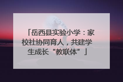 岳西县实验小学：家校社协同育人，共建学生成长“教联体”