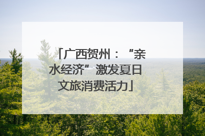广西贺州：“亲水经济”激发夏日文旅消费活力