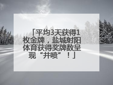 平均3天获得1枚金牌，盐城射阳体育获得奖牌数呈现“井喷”！