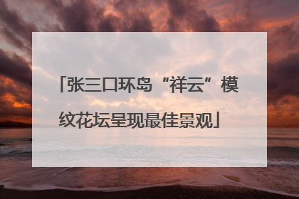 张三口环岛“祥云”模纹花坛呈现最佳景观