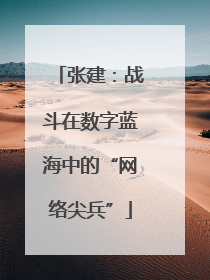 张建：战斗在数字蓝海中的“网络尖兵”