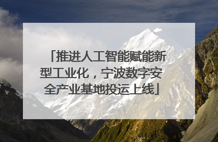推进人工智能赋能新型工业化，宁波数字安全产业基地投运上线