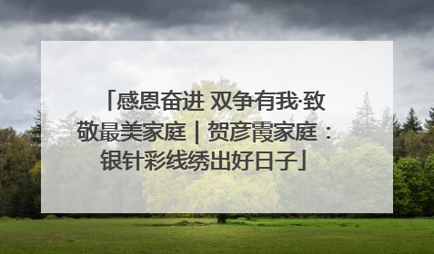 感恩奋进 双争有我·致敬最美家庭｜贺彦霞家庭：银针彩线绣出好日子