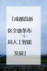 成都高新区全链条布局人工智能发展
