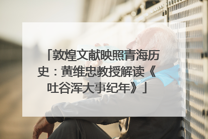 敦煌文献映照青海历史：黄维忠教授解读《吐谷浑大事纪年》