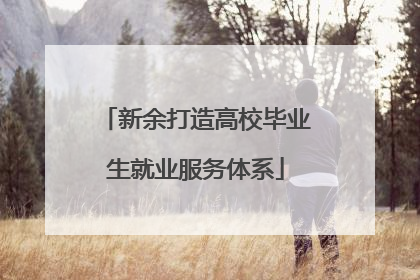 新余打造高校毕业生就业服务体系