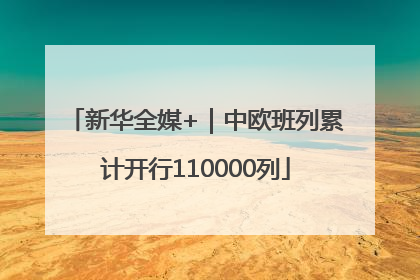 新华全媒+｜中欧班列累计开行110000列