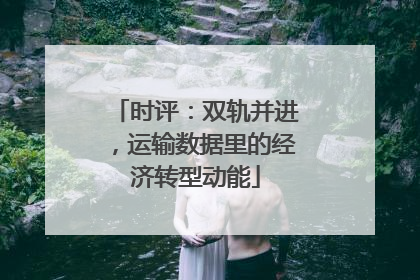 时评：双轨并进，运输数据里的经济转型动能
