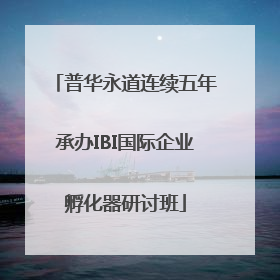 普华永道连续五年承办IBI国际企业孵化器研讨班