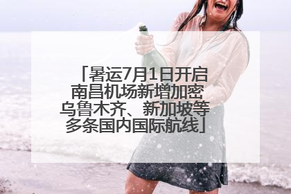 暑运7月1日开启 南昌机场新增加密乌鲁木齐、新加坡等多条国内国际航线
