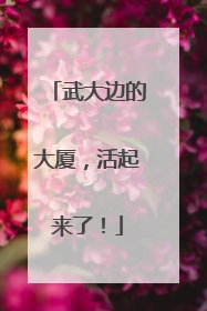 武大边的大厦，活起来了！