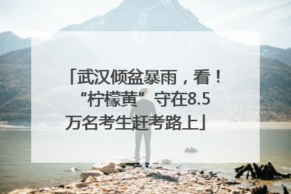 武汉倾盆暴雨，看！“柠檬黄”守在8.5万名考生赶考路上