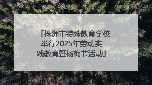 株洲市特殊教育学校举行2025年劳动实践教育暨杨梅节活动