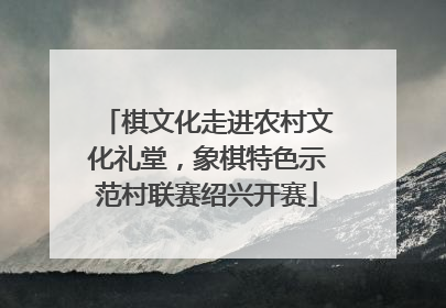 棋文化走进农村文化礼堂，象棋特色示范村联赛绍兴开赛