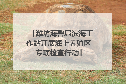 潍坊海警局滨海工作站开展海上养殖区专项检查行动