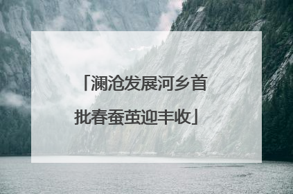 澜沧发展河乡首批春蚕茧迎丰收