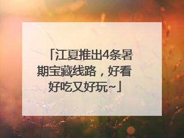 江夏推出4条暑期宝藏线路，好看好吃又好玩~