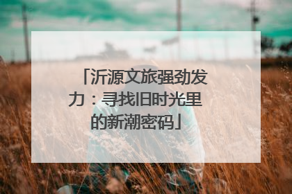 沂源文旅强劲发力：寻找旧时光里的新潮密码