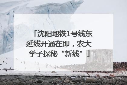 沈阳地铁1号线东延线开通在即，农大学子探秘“新线”