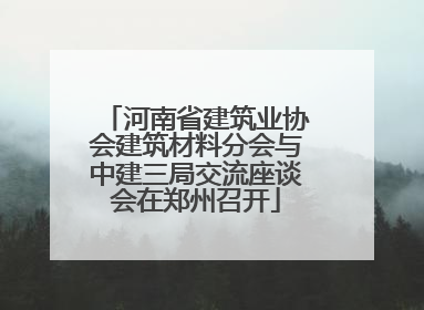河南省建筑业协会建筑材料分会与中建三局交流座谈会在郑州召开