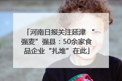 河南日报关注延津 “强麦”强县：50余家食品企业“扎堆”在此