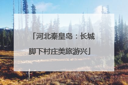 河北秦皇岛：长城脚下村庄美旅游兴