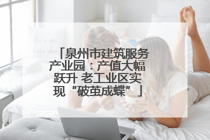泉州市建筑服务产业园：产值大幅跃升 老工业区实现“破茧成蝶”