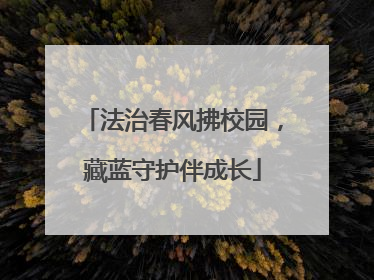法治春风拂校园，藏蓝守护伴成长