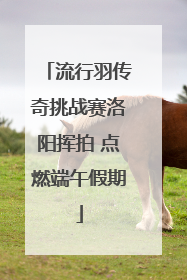 流行羽传奇挑战赛洛阳挥拍 点燃端午假期