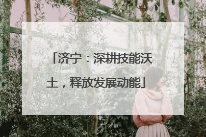 济宁：深耕技能沃土，释放发展动能