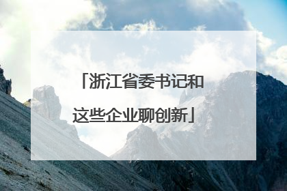 浙江省委书记和这些企业聊创新