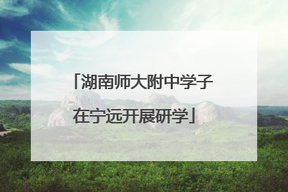 湖南师大附中学子在宁远开展研学