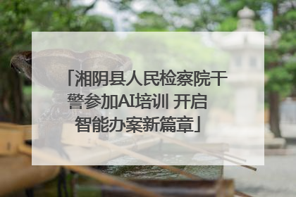 湘阴县人民检察院干警参加AI培训 开启智能办案新篇章