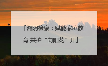 湘阴检察：赋能家庭教育 共护“向阳花”开