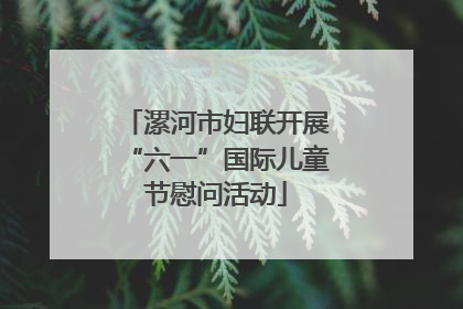 漯河市妇联开展“六一”国际儿童节慰问活动